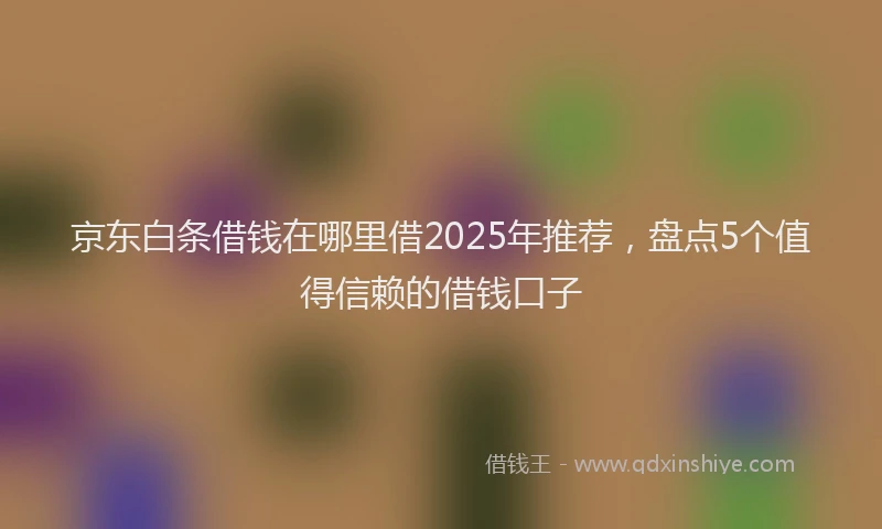 京东白条借钱在哪里借2025年推荐，盘点5个值得信赖的借钱口子