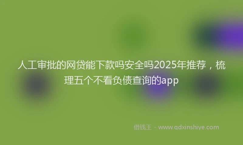人工审批的网贷能下款吗安全吗2025年推荐,梳理五个不看负债查询的app