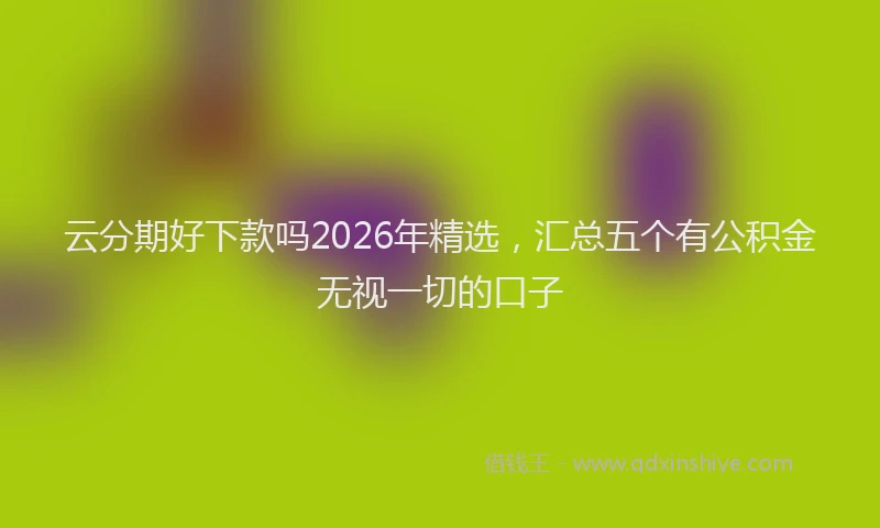 云分期好下款吗2026年精选，汇总五个有公积金无视一切的口子
