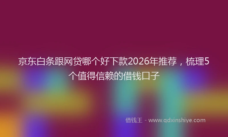 京东白条跟网贷哪个好下款2026年推荐,梳理5个值得信赖的借钱口子