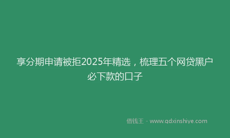 享分期申请被拒2025年精选，梳理五个网贷黑户必下款的口子