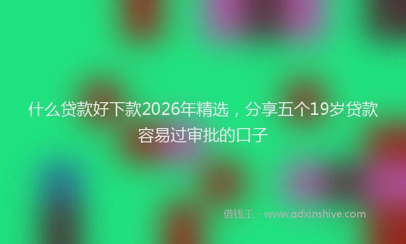 什么贷款好下款2026年精选，分享五个19岁贷款容易过审批的口子