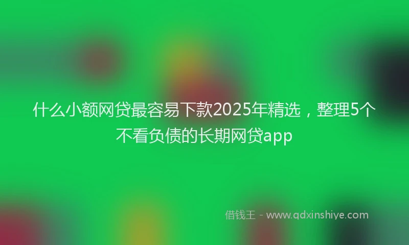 什么小额网贷最容易下款2025年精选,整理5个不看负债的长期网贷app