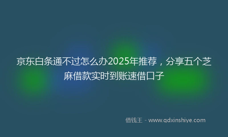 京东白条通不过怎么办2025年推荐，分享五个芝麻借款实时到账速借口子