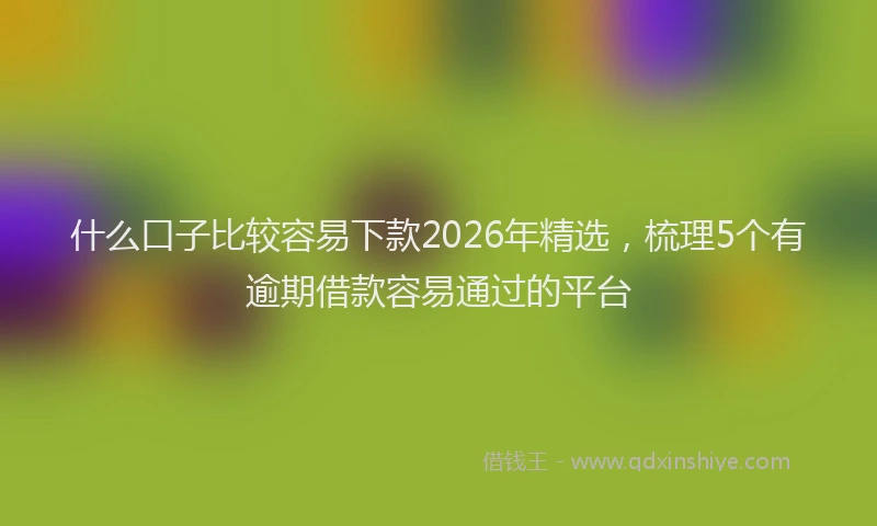 什么口子比较容易下款2026年精选，梳理5个有逾期借款容易通过的平台