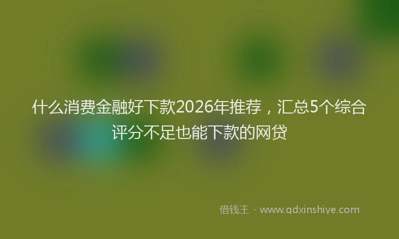 什么消费金融好下款2026年推荐，汇总5个综合评分不足也能下款的网贷