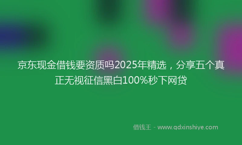 京东现金借钱要资质吗2025年精选，分享五个真正无视征信黑白100%秒下网贷