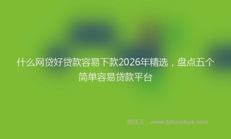 什么网贷好贷款容易下款2026年精选，盘点五个简单容易贷款平台