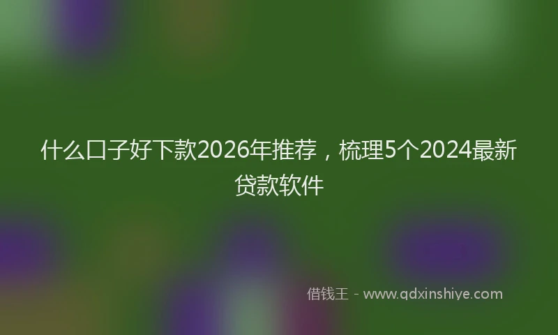 什么口子好下款2026年推荐，梳理5个2024最新贷款软件