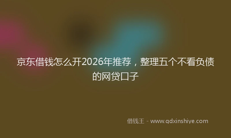 京东借钱怎么开2026年推荐，整理五个不看负债的网贷口子