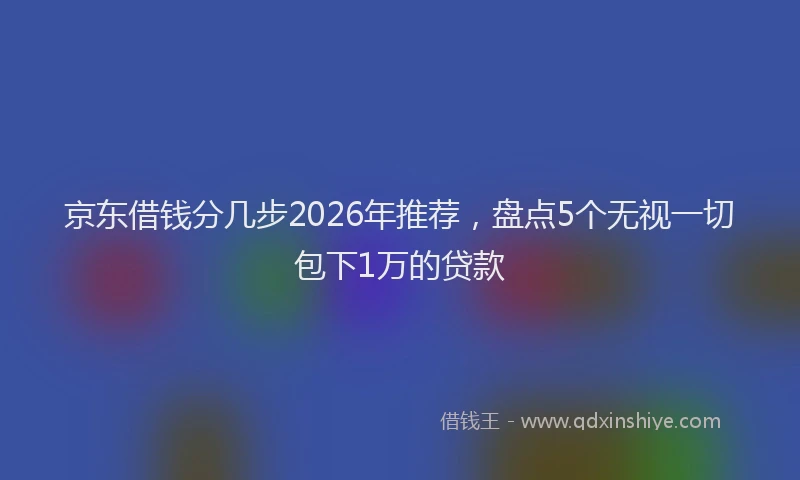 京东借钱分几步2026年推荐，盘点5个无视一切包下1万的贷款