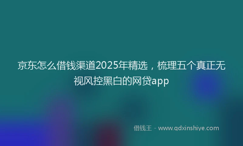 京东怎么借钱渠道2025年精选，梳理五个真正无视风控黑白的网贷app