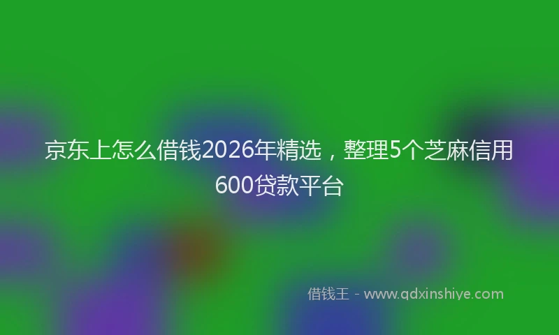 京东上怎么借钱2026年精选，整理5个芝麻信用600贷款平台