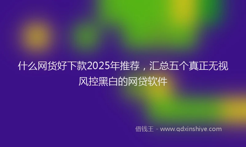 什么网货好下款2025年推荐，汇总五个真正无视风控黑白的网贷软件