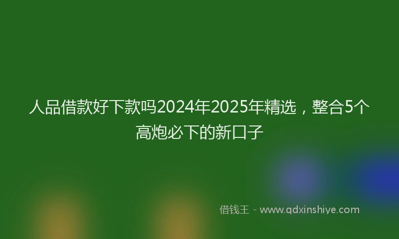 人品借款好下款吗2024年2025年精选,整合5个高炮必下的新口子