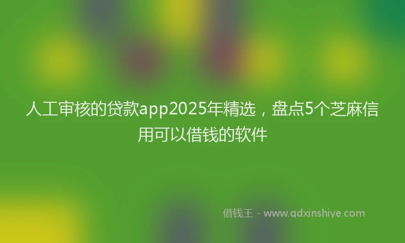 人工审核的贷款app2025年精选，盘点5个芝麻信用可以借钱的软件