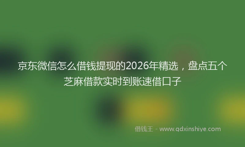 京东微信怎么借钱提现的2026年精选，盘点五个芝麻借款实时到账速借口子