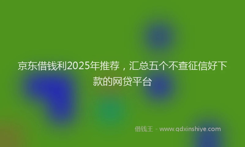 京东借钱利2025年推荐，汇总五个不查征信好下款的网贷平台