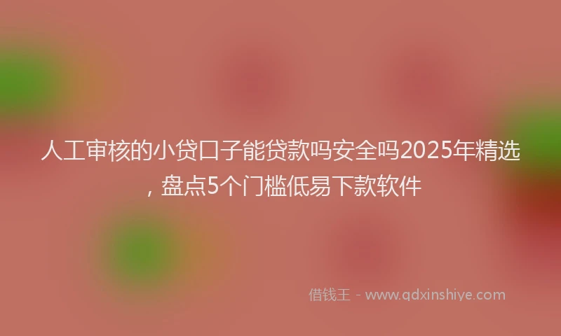 人工审核的小贷口子能贷款吗安全吗2025年精选，盘点5个门槛低易下款软件