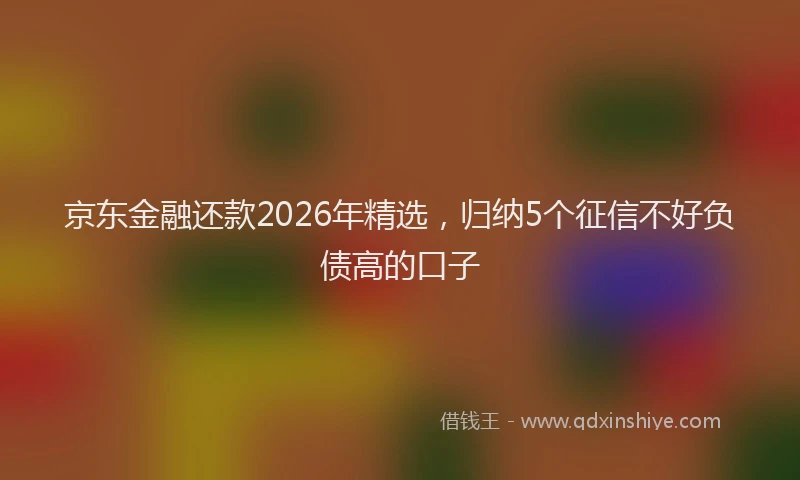 京东金融还款2026年精选,归纳5个征信不好负债高的口子