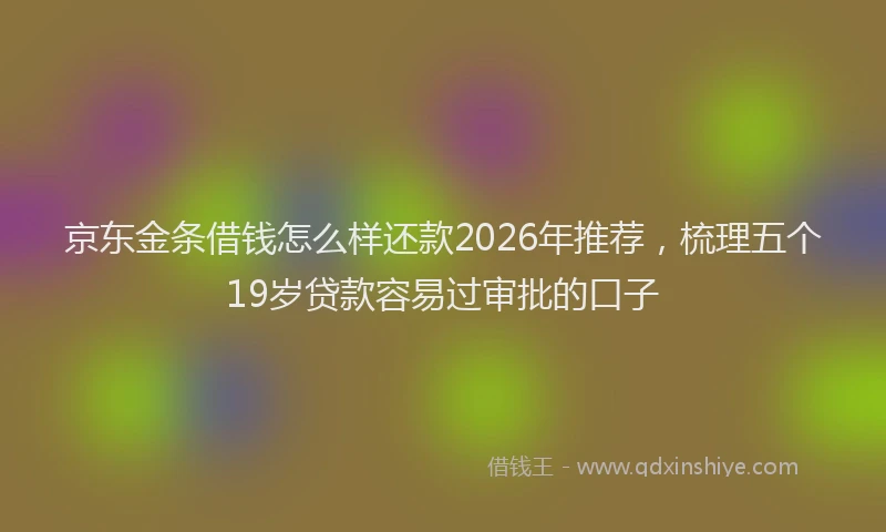 京东金条借钱怎么样还款2026年推荐,梳理五个19岁贷款容易过审批的口子