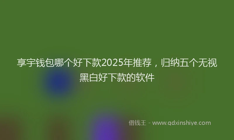 享宇钱包哪个好下款2025年推荐，归纳五个无视黑白好下款的软件