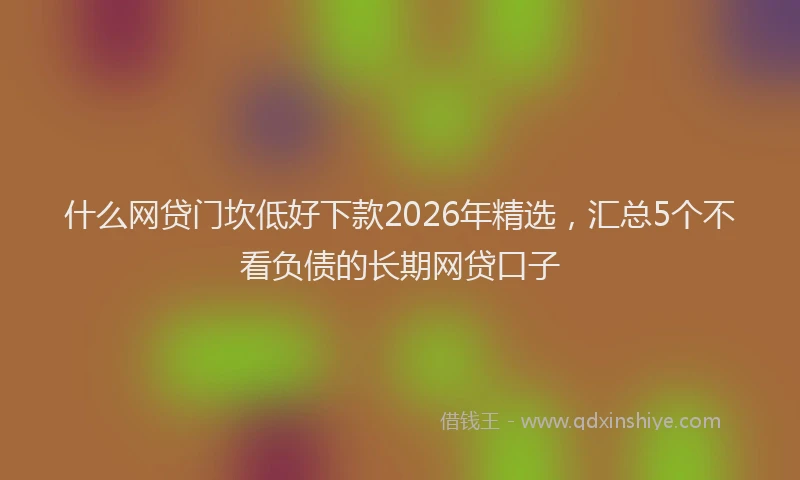 什么网贷门坎低好下款2026年精选，汇总5个不看负债的长期网贷口子