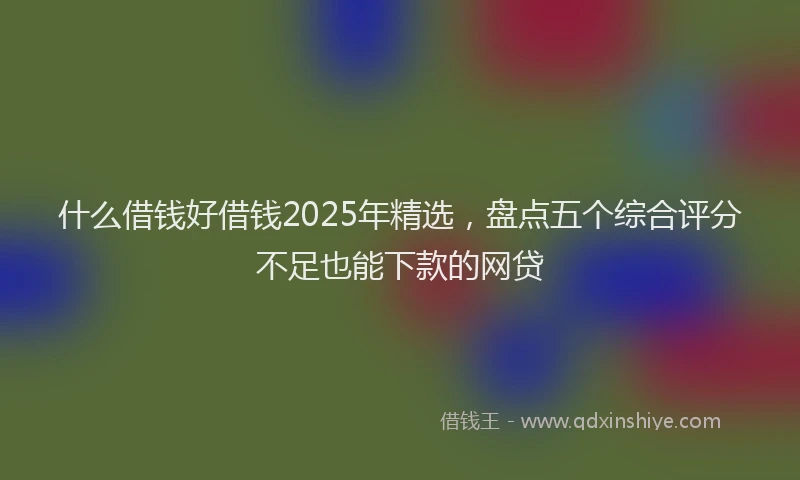 什么借钱好借钱2025年精选,盘点五个综合评分不足也能下款的网贷