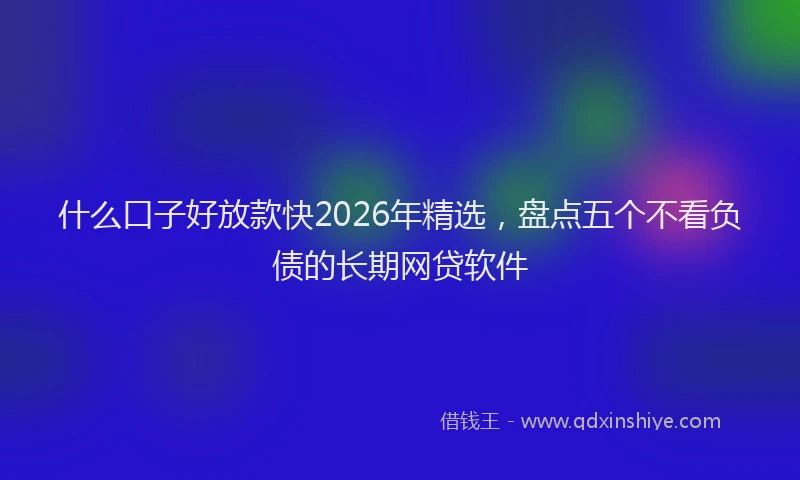 什么口子好放款快2026年精选，盘点五个不看负债的长期网贷软件