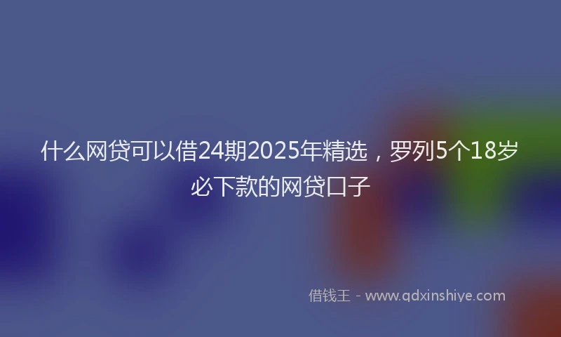 什么网贷可以借24期2025年精选，罗列5个18岁必下款的网贷口子