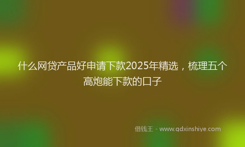 什么网贷产品好申请下款2025年精选，梳理五个高炮能下款的口子