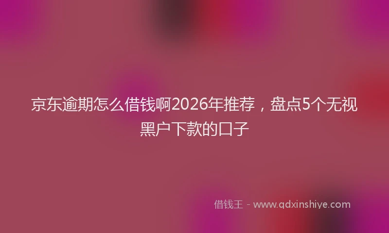 京东逾期怎么借钱啊2026年推荐，盘点5个无视黑户下款的口子
