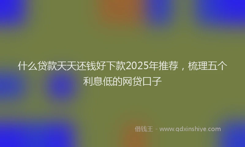 什么贷款天天还钱好下款2025年推荐，梳理五个利息低的网贷口子