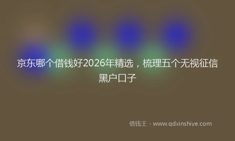 京东哪个借钱好2026年精选，梳理五个无视征信黑户口子