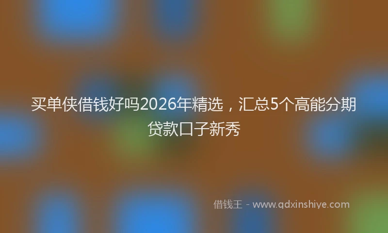 买单侠借钱好吗2026年精选，汇总5个高能分期贷款口子新秀