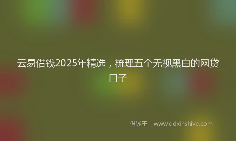 云易借钱2025年精选，梳理五个无视黑白的网贷口子