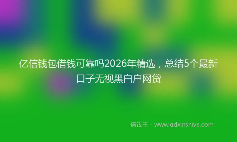 亿信钱包借钱可靠吗2026年精选，总结5个最新口子无视黑白户网贷