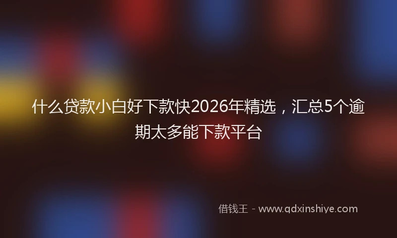 什么贷款小白好下款快2026年精选，汇总5个逾期太多能下款平台