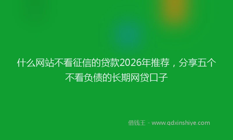 什么网站不看征信的贷款2026年推荐，分享五个不看负债的长期网贷口子