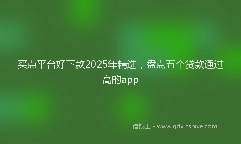 买点平台好下款2025年精选，盘点五个贷款通过高的app