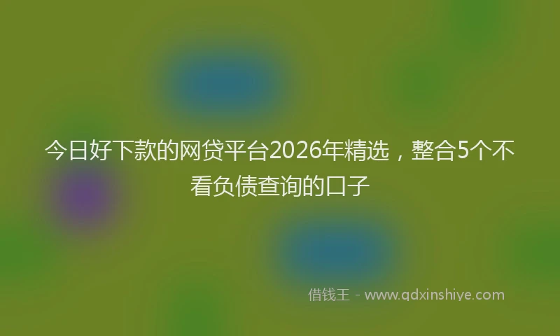 今日好下款的网贷平台2026年精选，整合5个不看负债查询的口子