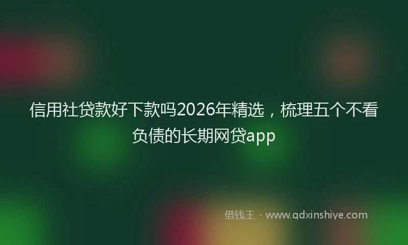 信用社贷款好下款吗2026年精选，梳理五个不看负债的长期网贷app
