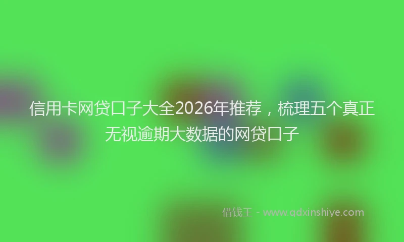 信用卡网贷口子大全2026年推荐，梳理五个真正无视逾期大数据的网贷口子