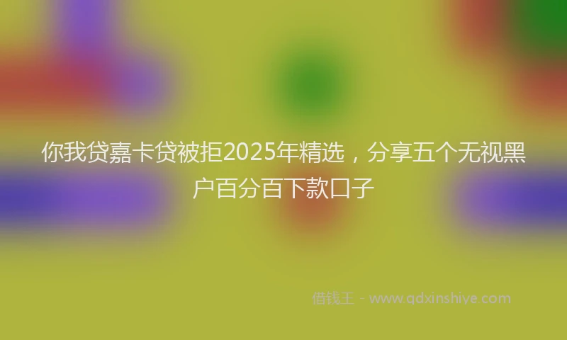 你我贷嘉卡贷被拒2025年精选,分享五个无视黑户百分百下款口子
