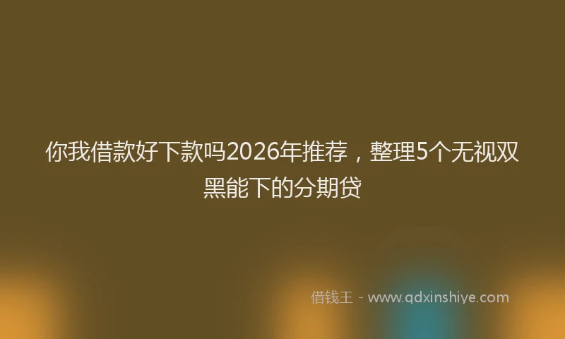 你我借款好下款吗2026年推荐，整理5个无视双黑能下的分期贷