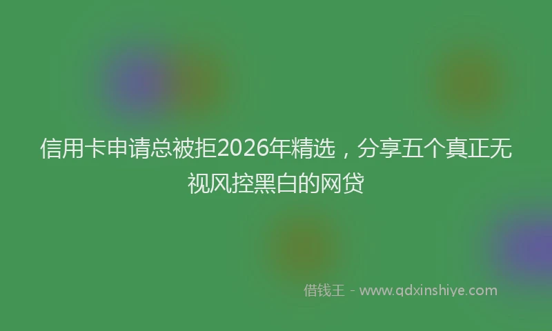 信用卡申请总被拒2026年精选，分享五个真正无视风控黑白的网贷