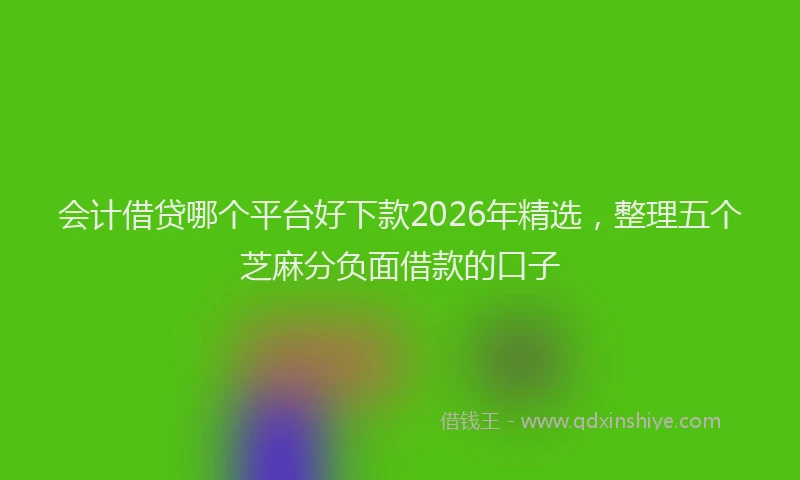 会计借贷哪个平台好下款2026年精选，整理五个芝麻分负面借款的口子