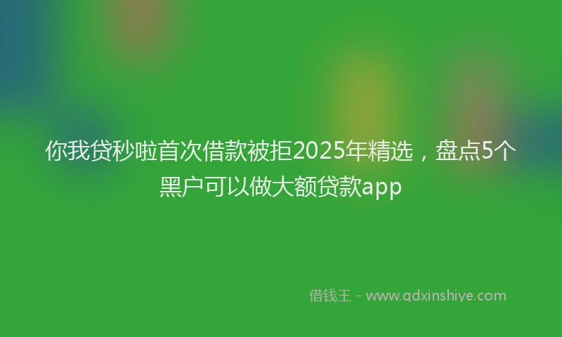 你我贷秒啦首次借款被拒2025年精选，盘点5个黑户可以做大额贷款app