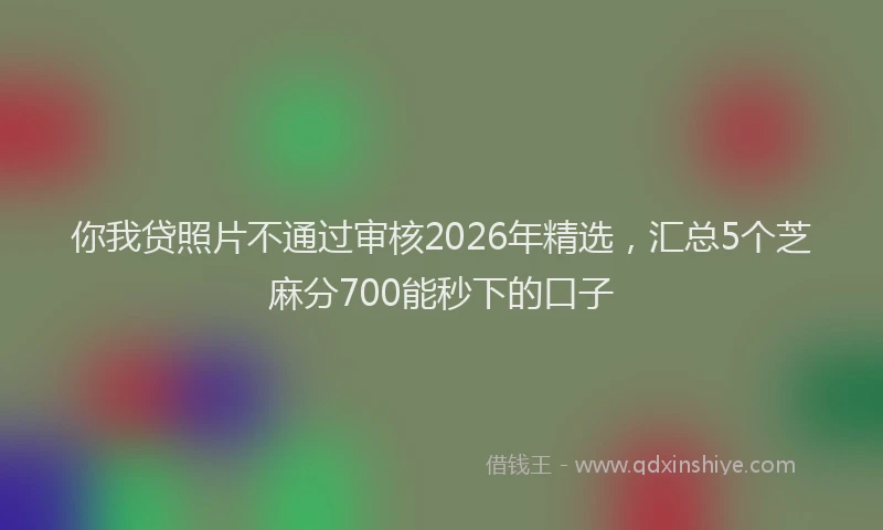 你我贷照片不通过审核2026年精选,汇总5个芝麻分700能秒下的口子