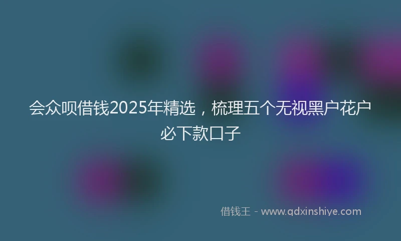 会众呗借钱2025年精选，梳理五个无视黑户花户必下款口子